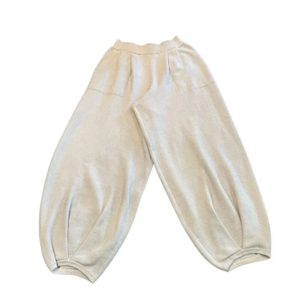 Free People FP Beach Freya Pants Womens S Barrel Knit Jogger Stretch Boho